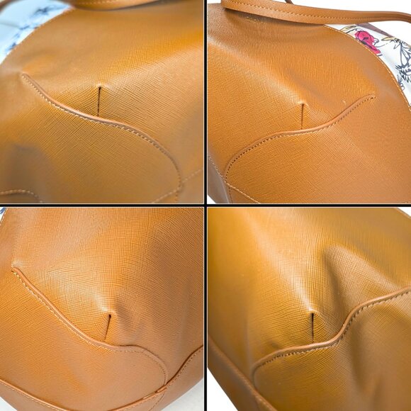 Radley London Dane Park Sketchy Floral Large Nylon Tan Leather Tote & Dust Bag - Picture 6 of 10